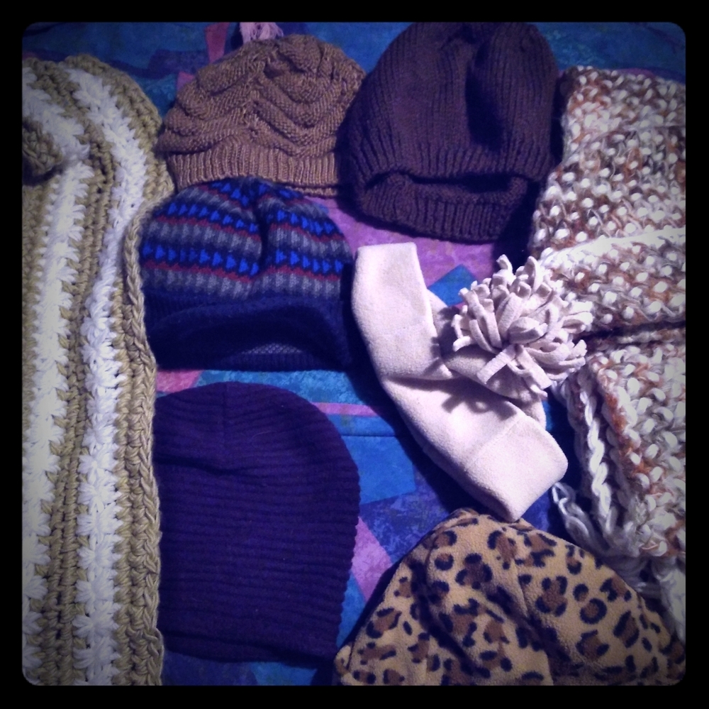 Adult women men winter hats scarves snow wear